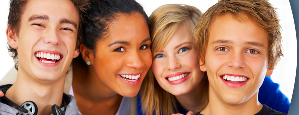 group of teens smiling